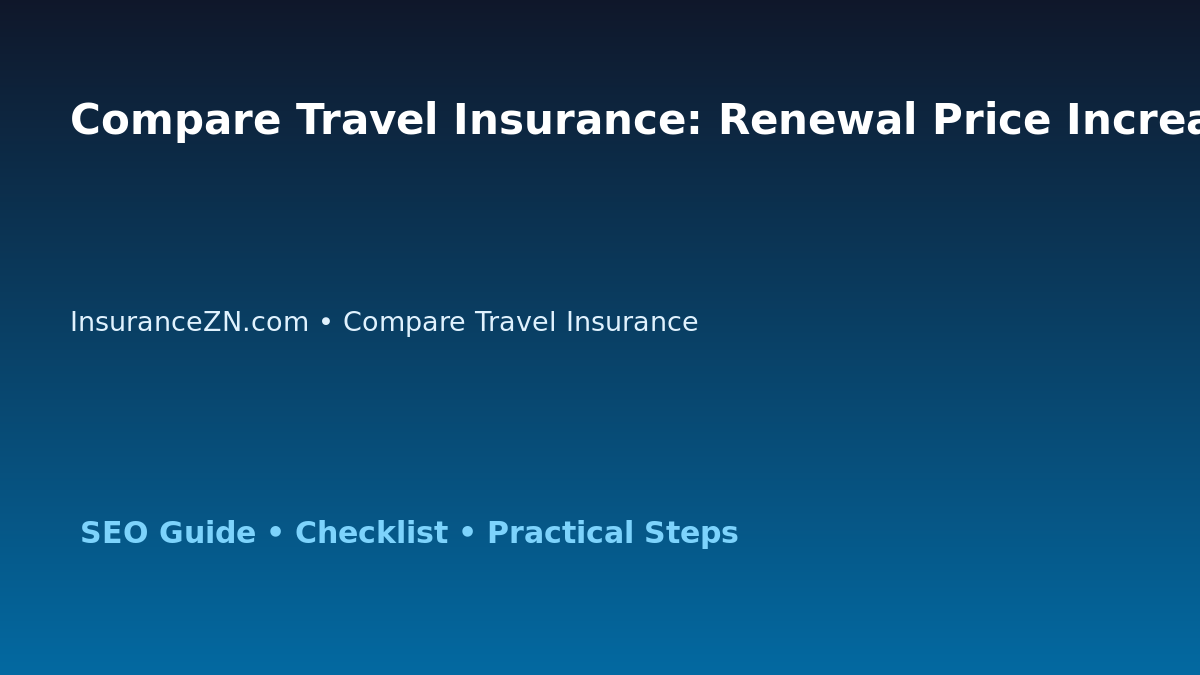 Compare Travel Insurance: Renewal Price Increase Response Plan for Australian Readers 2026 featured image