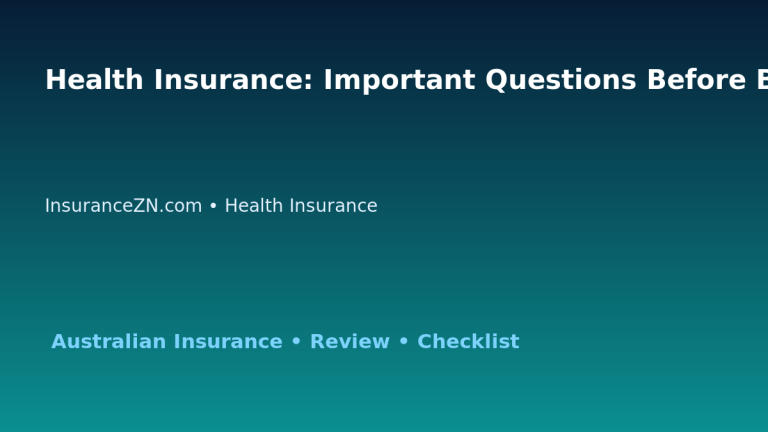Health Insurance: Important Questions Before Buying for Australian Readers 2026 featured image