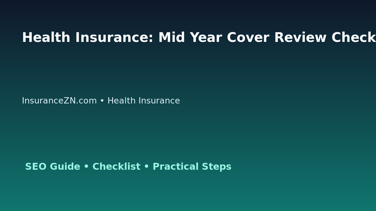 Health Insurance: Mid Year Cover Review Checklist for Australian Readers 2026 featured image
