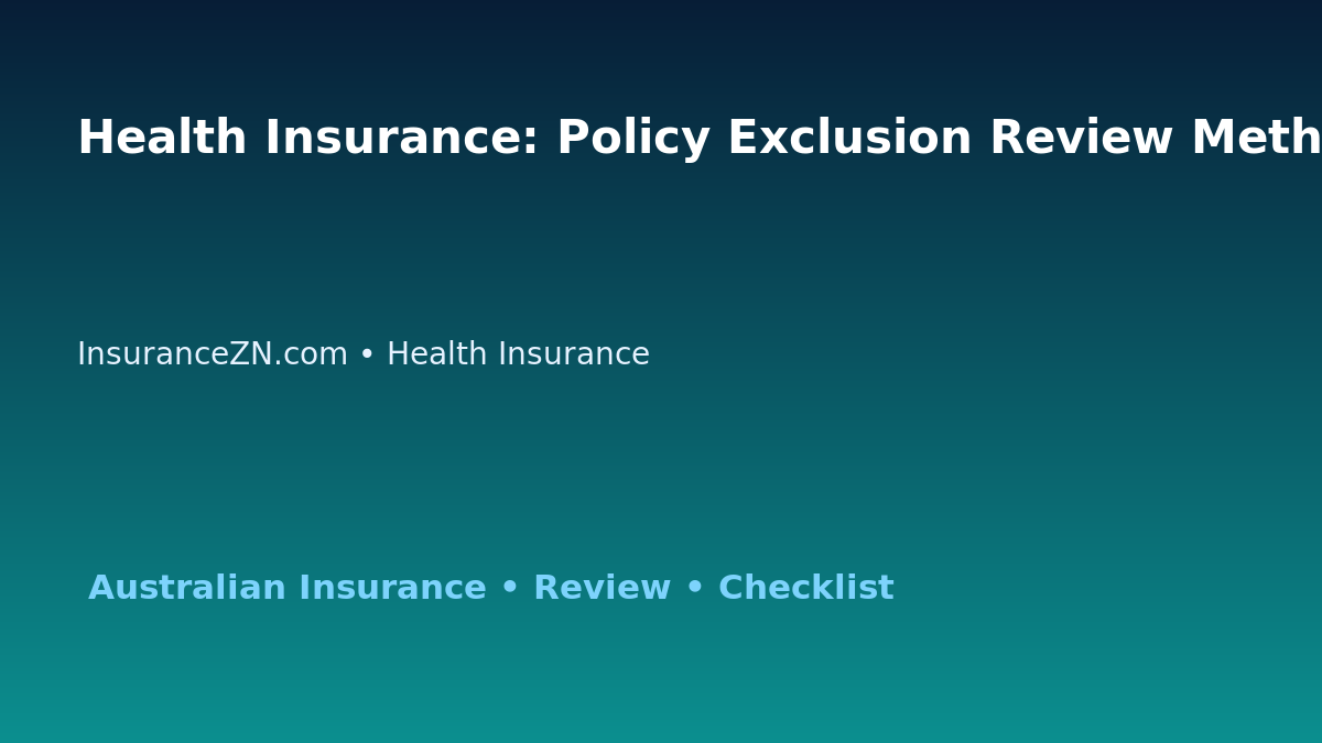 Health Insurance: Policy Exclusion Review Method for Australian Readers 2026 featured image