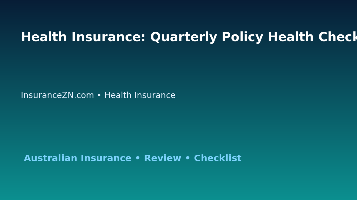 Health Insurance: Quarterly Policy Health Check for Australian Readers 2026 featured image