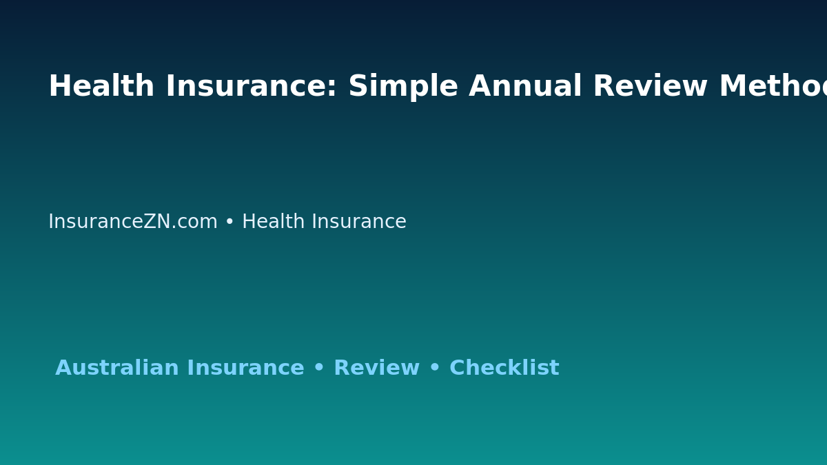 Health Insurance: Simple Annual Review Method for Australian Readers 2026 featured image
