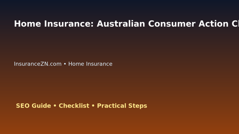 Home Insurance: Australian Consumer Action Checklist for Australian Readers 2026 featured image