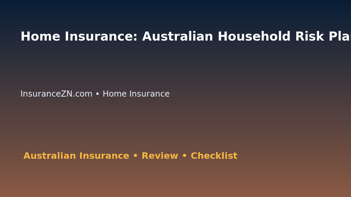 Home Insurance: Australian Household Risk Planner for Australian Readers 2026 featured image