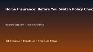 Home Insurance: Before You Switch Policy Checklist for Australian Readers 2026 featured image