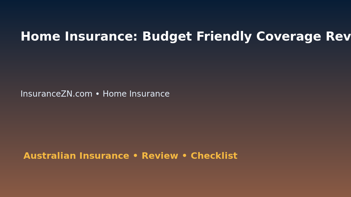 Home Insurance: Budget Friendly Coverage Review for Australian Readers 2026 featured image