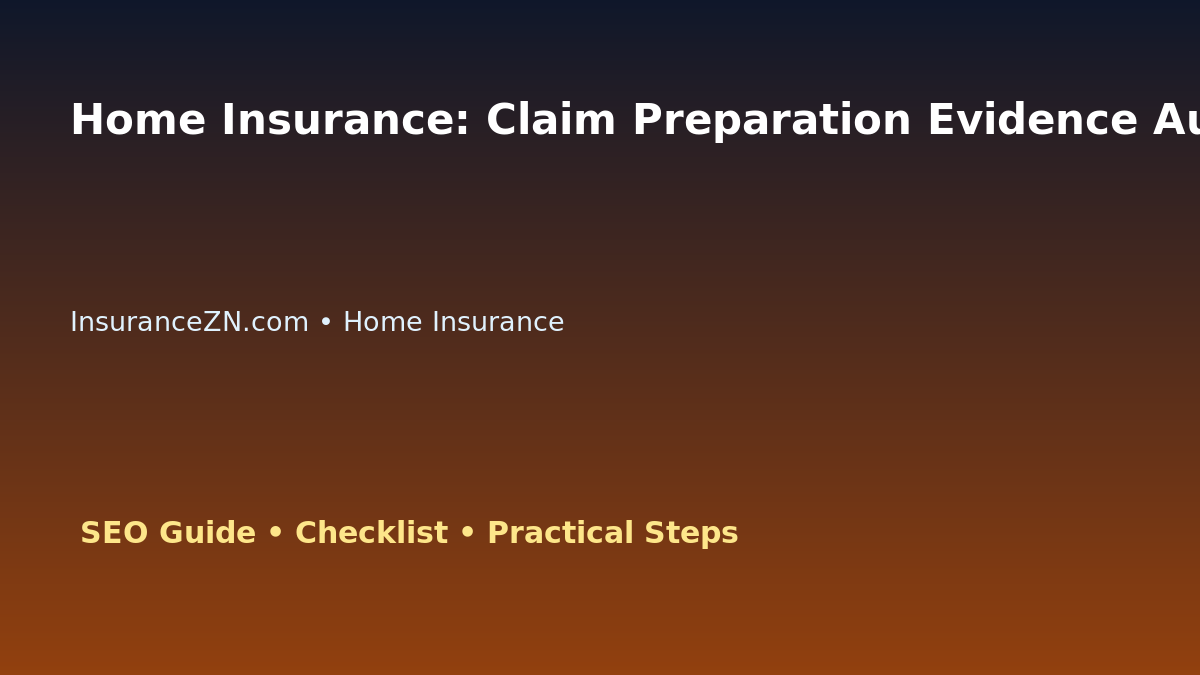 Home Insurance: Claim Preparation Evidence Audit for Australian Readers 2026 featured image