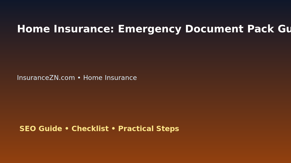Home Insurance: Emergency Document Pack Guide for Australian Readers 2026 featured image