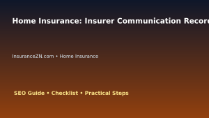 Home Insurance: Insurer Communication Record Template for Australian Readers 2026 featured image