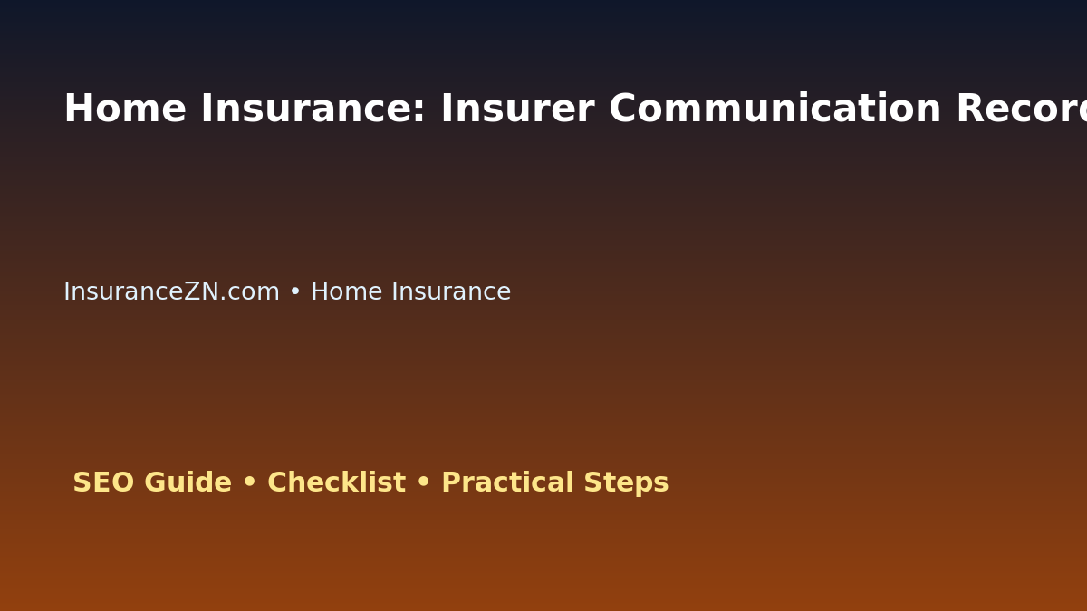 Home Insurance: Insurer Communication Record Template for Australian Readers 2026 featured image