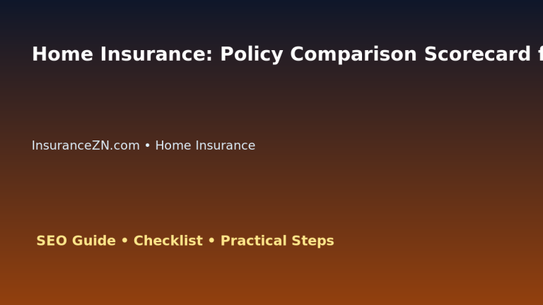 Home Insurance: Policy Comparison Scorecard for Australian Readers 2026 featured image