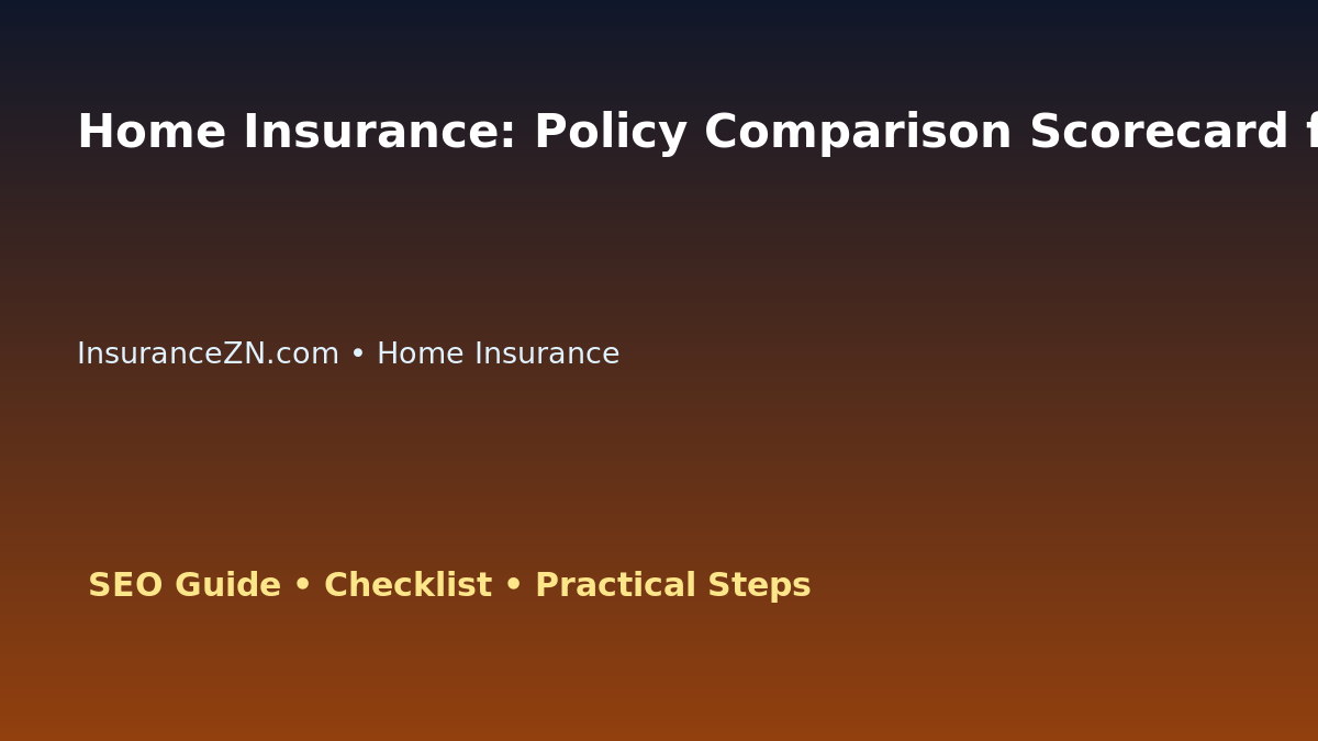 Home Insurance: Policy Comparison Scorecard for Australian Readers 2026 featured image