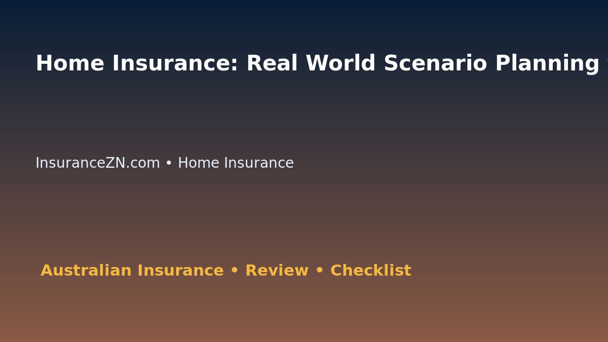 Home Insurance: Real World Scenario Planning for Australian Readers 2026 featured image
