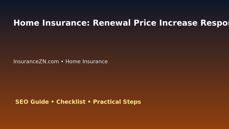 Home Insurance: Renewal Price Increase Response Plan for Australian Readers 2026 featured image