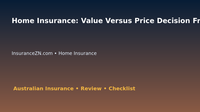 Home Insurance: Value Versus Price Decision Framework for Australian Readers 2026 featured image