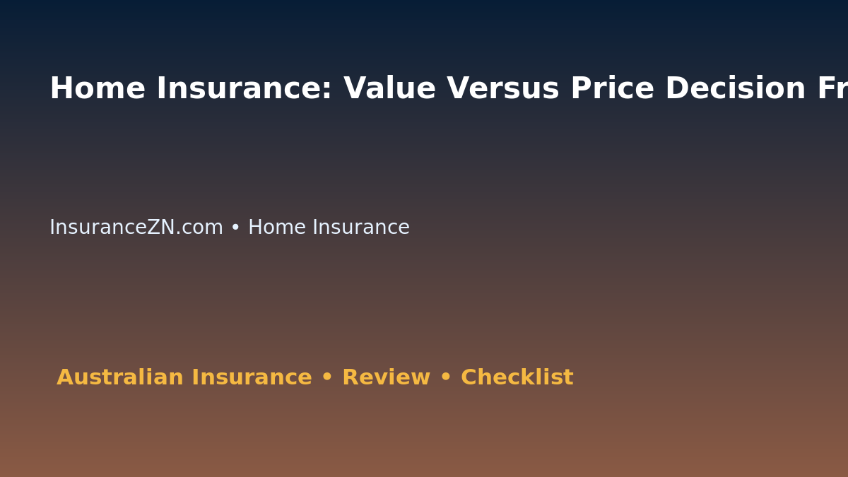 Home Insurance: Value Versus Price Decision Framework for Australian Readers 2026 featured image