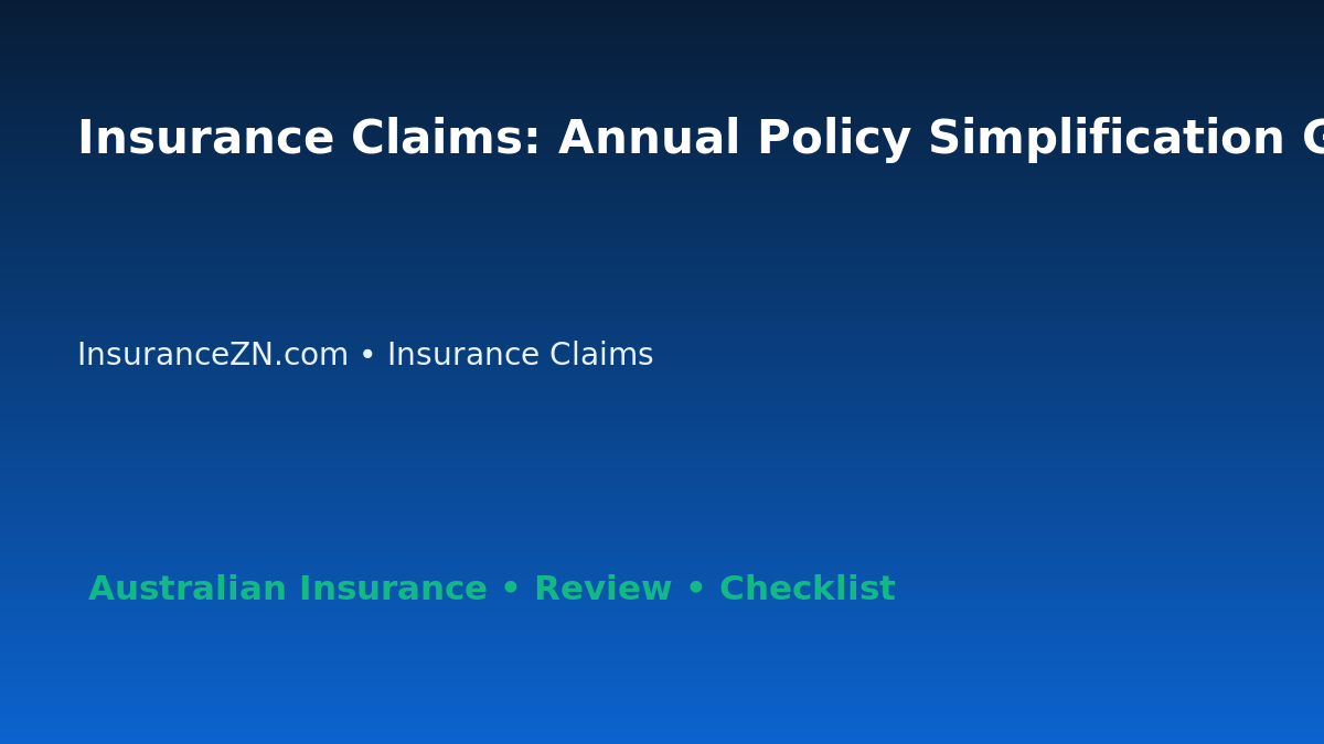 Insurance Claims: Annual Policy Simplification Guide for Australian Readers 2026 featured image
