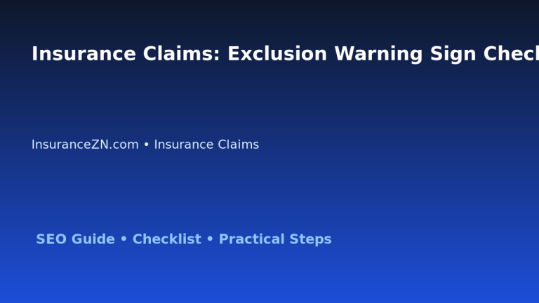 Insurance Claims: Exclusion Warning Sign Checklist for Australian Readers 2026 featured image