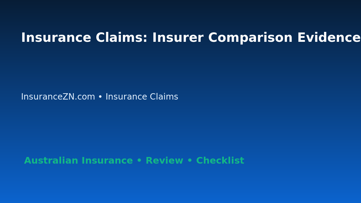 Insurance Claims: Insurer Comparison Evidence Sheet for Australian Readers 2026 featured image