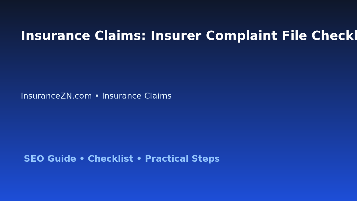 Insurance Claims: Insurer Complaint File Checklist for Australian Readers 2026 featured image