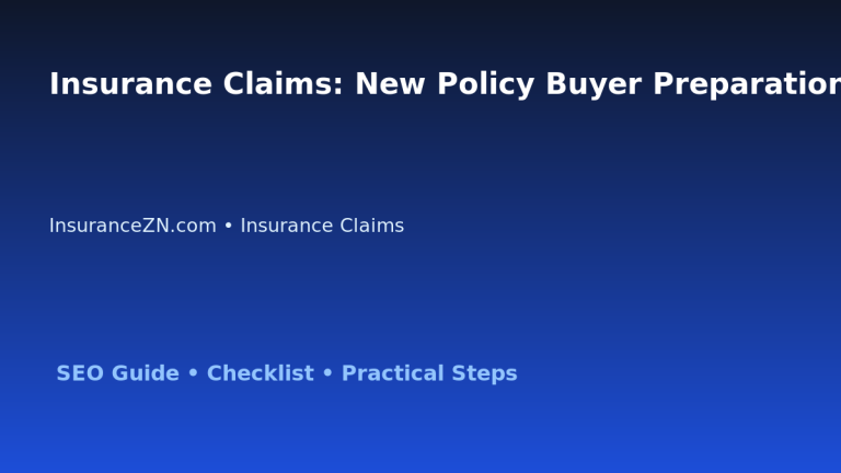 Insurance Claims: New Policy Buyer Preparation Guide for Australian Readers 2026 featured image