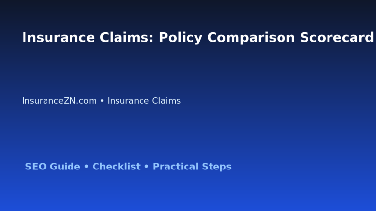 Insurance Claims: Policy Comparison Scorecard for Australian Readers 2026 featured image