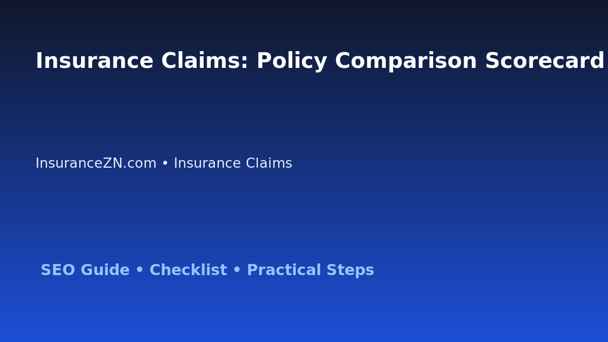 Insurance Claims: Policy Comparison Scorecard for Australian Readers 2026 featured image