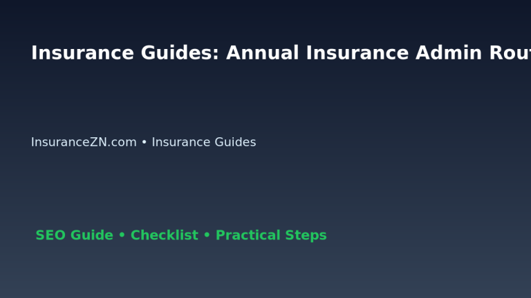 Insurance Guides: Annual Insurance Admin Routine for Australian Readers 2026 featured image