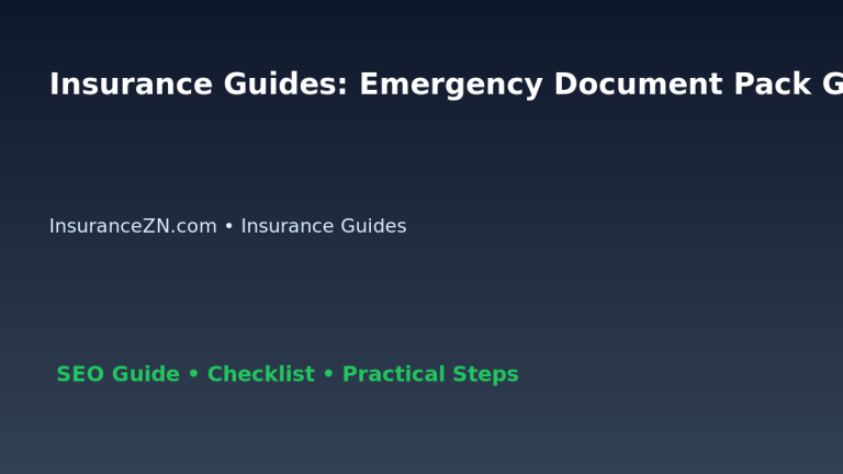 Insurance Guides: Emergency Document Pack Guide for Australian Readers 2026 featured image