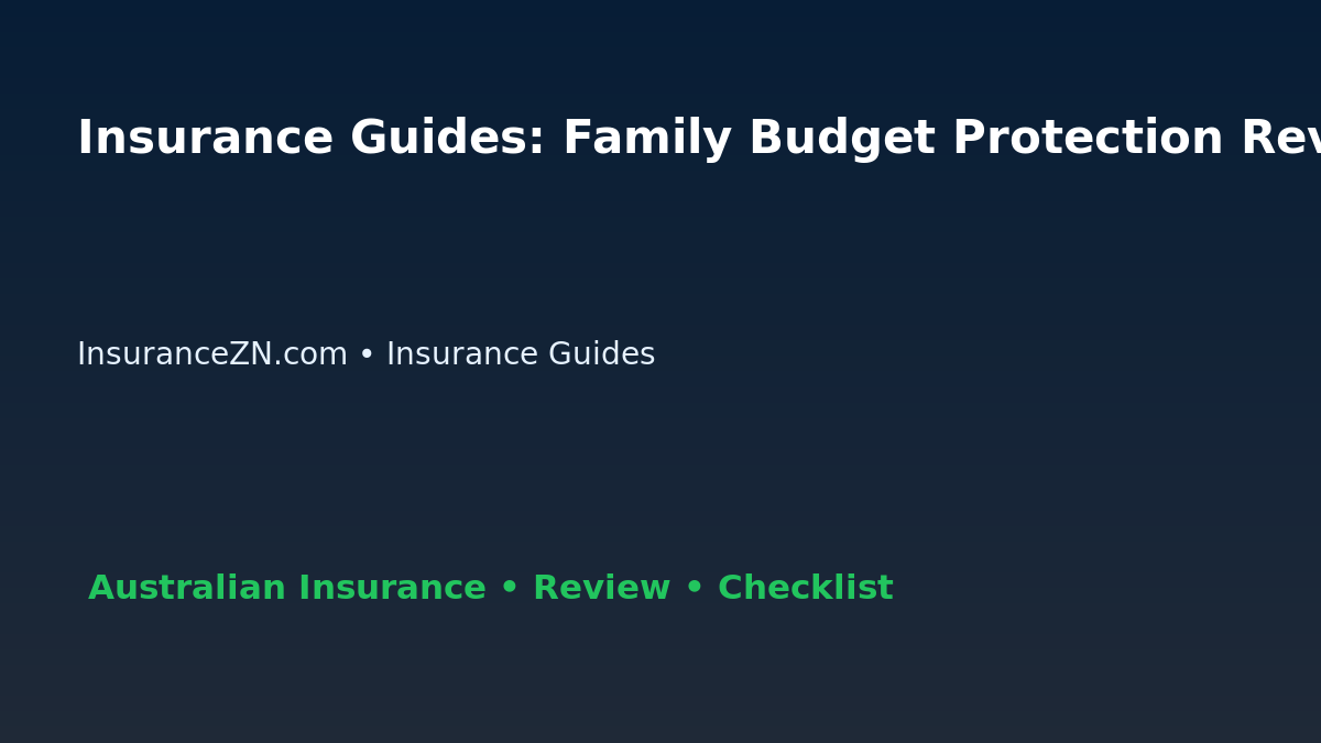 Insurance Guides: Family Budget Protection Review for Australian Readers 2026 featured image