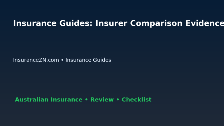 Insurance Guides: Insurer Comparison Evidence Sheet for Australian Readers 2026 featured image