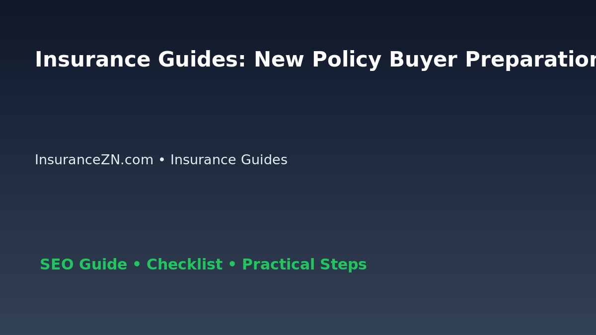Insurance Guides: New Policy Buyer Preparation Guide for Australian Readers 2026 featured image