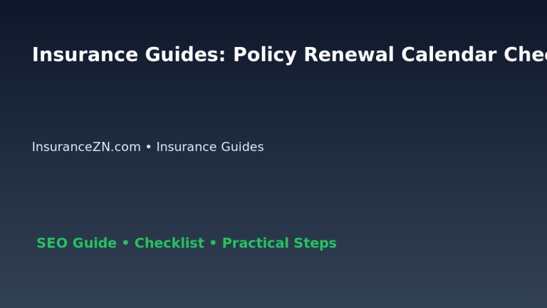 Insurance Guides: Policy Renewal Calendar Checklist for Australian Readers 2026 featured image