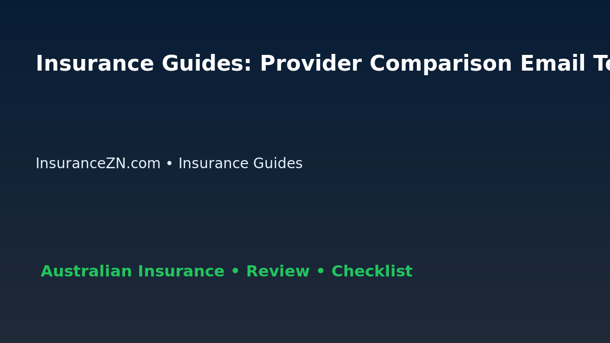 Insurance Guides: Provider Comparison Email Template for Australian Readers 2026 featured image