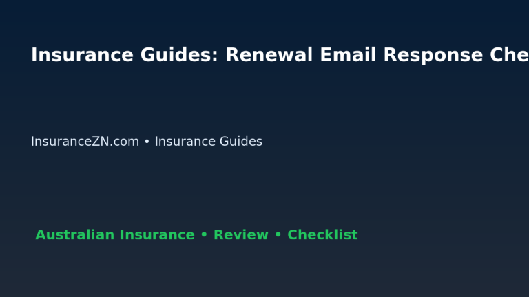 Insurance Guides: Renewal Email Response Checklist for Australian Readers 2026 featured image