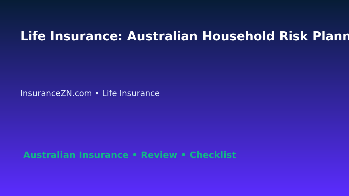 Life Insurance: Australian Household Risk Planner for Australian Readers 2026 featured image