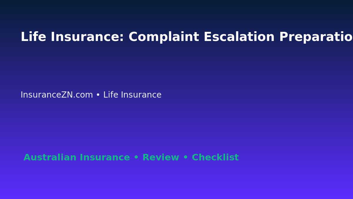 Life Insurance: Complaint Escalation Preparation Guide for Australian Readers 2026 featured image