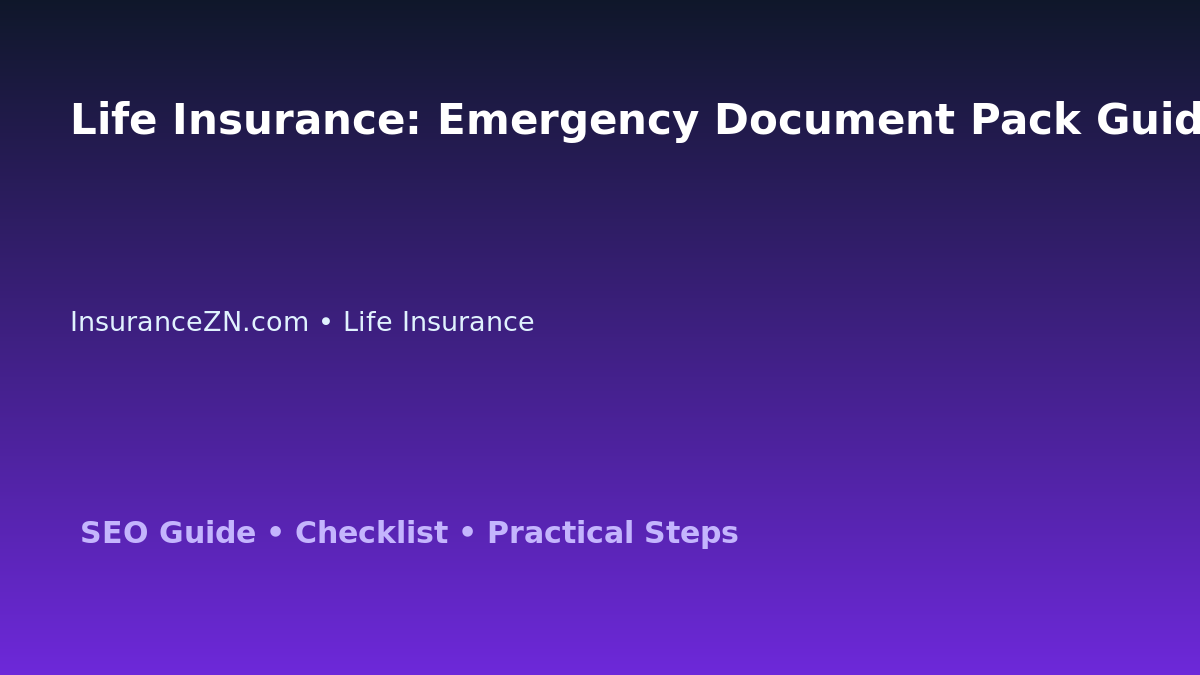Life Insurance: Emergency Document Pack Guide for Australian Readers 2026 featured image