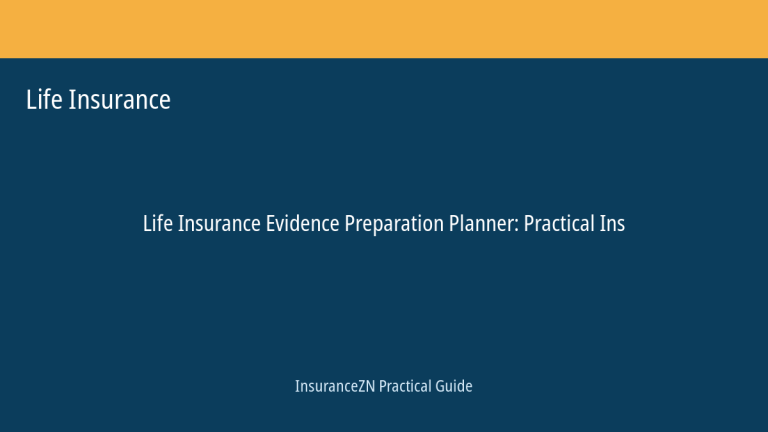 Life Insurance guide featured image: Evidence Preparation Planner