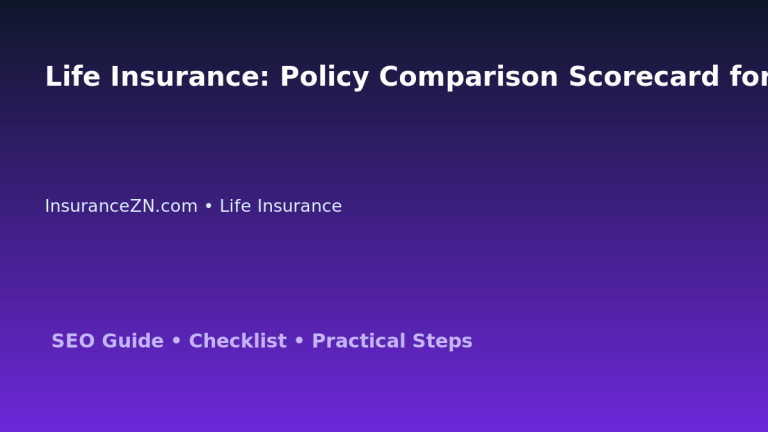 Life Insurance: Policy Comparison Scorecard for Australian Readers 2026 featured image