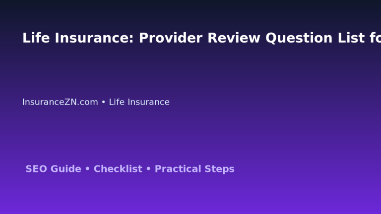 Life Insurance: Provider Review Question List for Australian Readers 2026 featured image