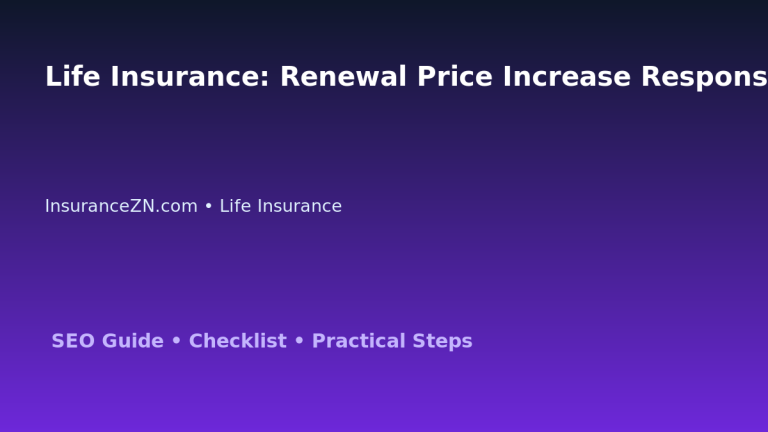 Life Insurance: Renewal Price Increase Response Plan for Australian Readers 2026 featured image
