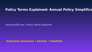 Policy Terms Explained: Annual Policy Simplification Guide for Australian Readers 2026 featured image