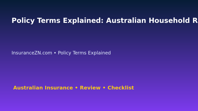 Policy Terms Explained: Australian Household Risk Planner for Australian Readers 2026 featured image