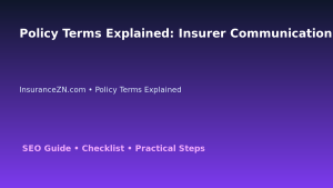 Policy Terms Explained: Insurer Communication Record Template for Australian Readers 2026 featured image