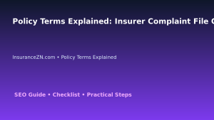 Policy Terms Explained: Insurer Complaint File Checklist for Australian Readers 2026 featured image