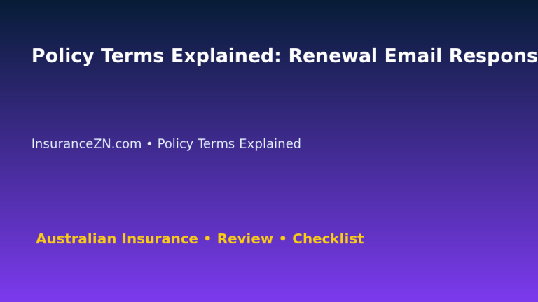 Policy Terms Explained: Renewal Email Response Checklist for Australian Readers 2026 featured image