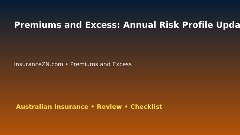 Premiums and Excess: Annual Risk Profile Update for Australian Readers 2026 featured image
