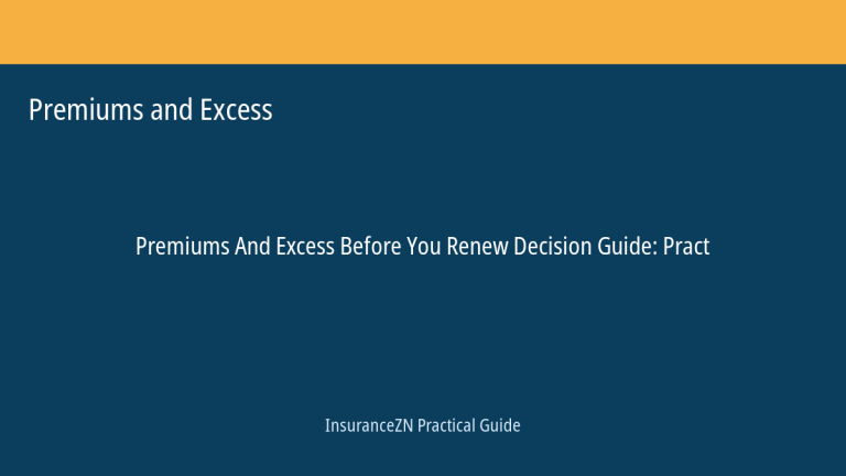 Premiums and Excess guide featured image: Before You Renew Decision Guide
