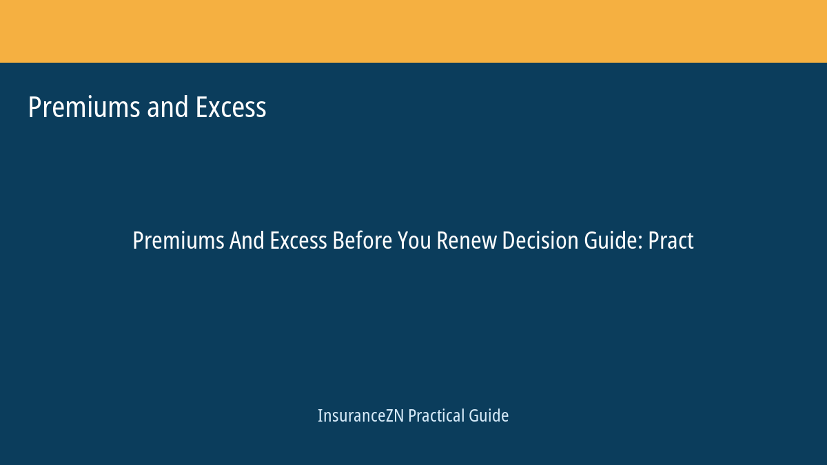 Premiums and Excess guide featured image: Before You Renew Decision Guide